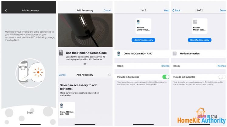 OMNA 180 homekit setup