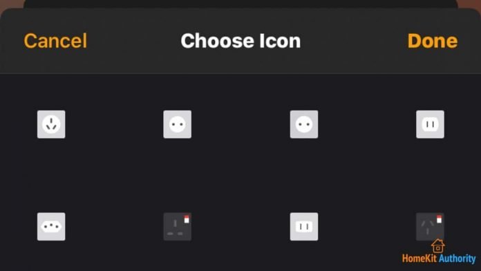 How to change HomeKit icons